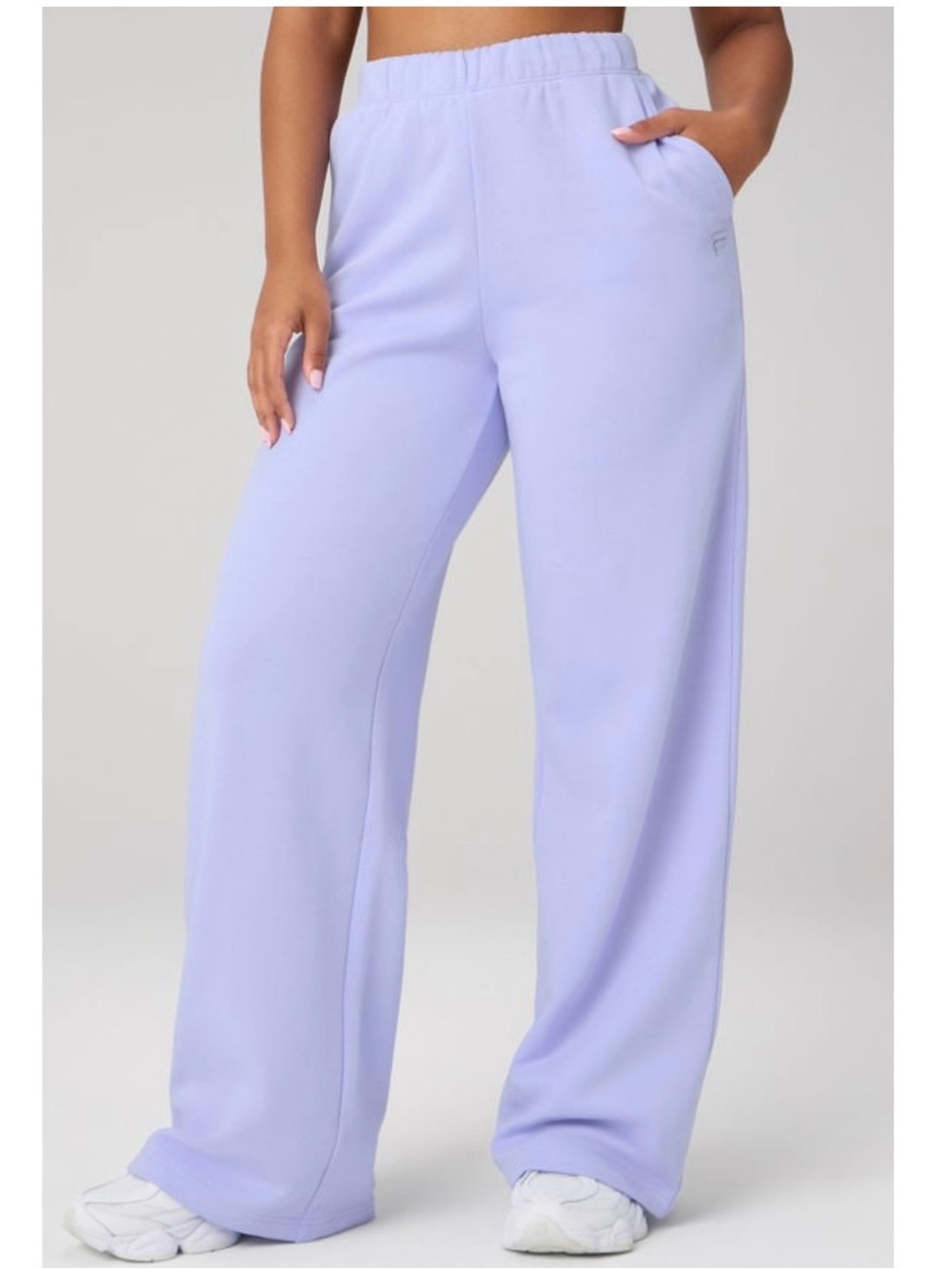 FABLETICS Cozy Fleece Wide Leg Sweatpant in Lilac- Size Small